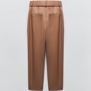 Zara leather pants with belt